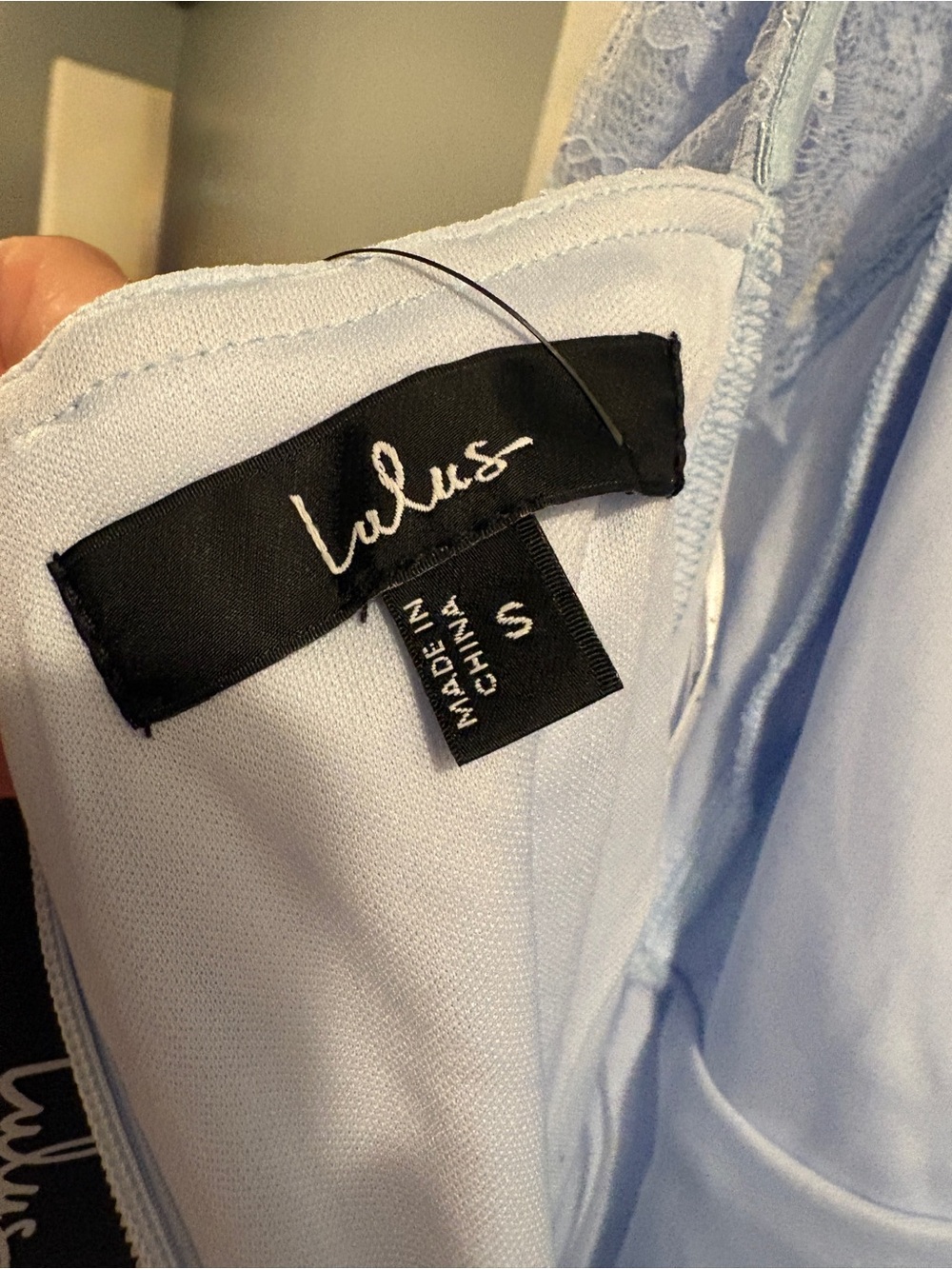 Lulu's Light Blue Lace Ruffle Mini Dress - Picture 5 of 5